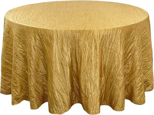 Vista 16 de YOUR CHAIR COVERS - Mantel redondo de 90 pulgadas con arrugas color rubor de tafetán – Elegante mantel brillante para bodas, fiestas y eventos