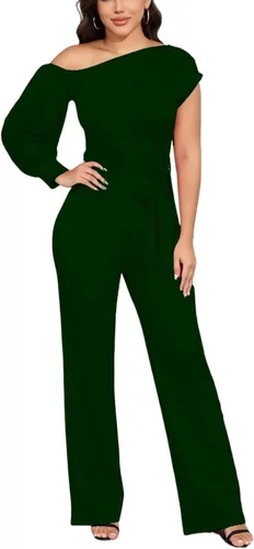 Vista 92 de DeftSharp Overol largo y elegante para mujer, sexy, para cóctel, fiesta, club, casual, para trabajo