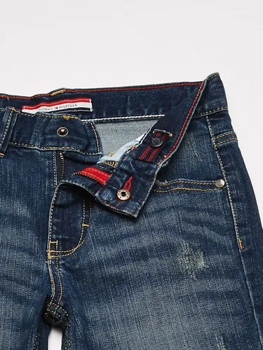 Vista 4 de Tommy Hilfiger Boys' Big Revolution Slim Straight Leg Stretch Jean