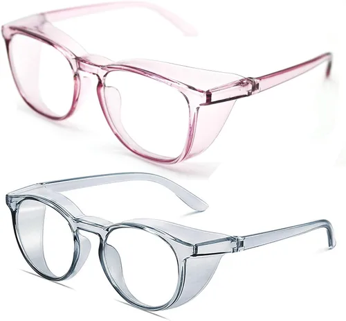 Vista 12 de Gafas de seguridad anti niebla para mujeres y hombres, TR90, lentes de bloqueo de luz azul, transparentes, antiarañazos, protección UV, marco