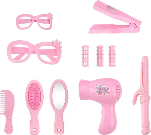 Vista 7 de deAO Set de Juego de Muñeca Bebé Muñeca Bebé de 14 Pulgadas con 3 Prendas de Ropa y Accesorios Conjuntos de Vestir para Muñeca de Niña, Regalo