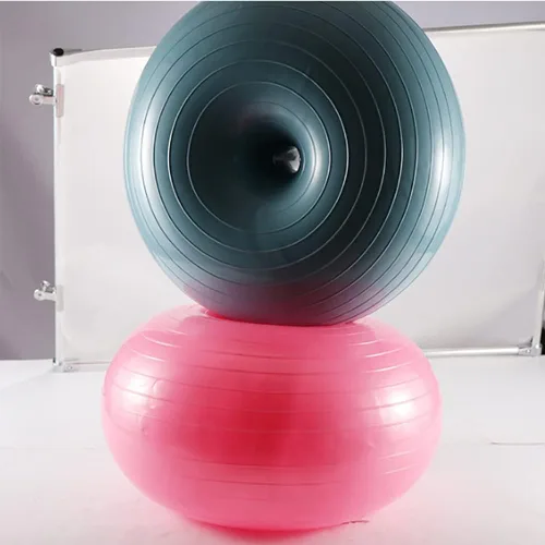 Vista 9 de Keenso Pelota de ejercicio con dona de yoga, entrenamiento de núcleo, pelota de estabilidad, pelota de ejercicio para yoga, pilates, entrenamiento