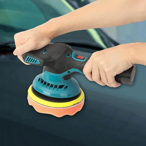 Vista 8 de Pulidora inalámbrica para automóvil, kit de pulidores y pulidores portátiles de automóvil de 6 pulgadas con 2 baterías de 2.0 Ah, pulidora de 6