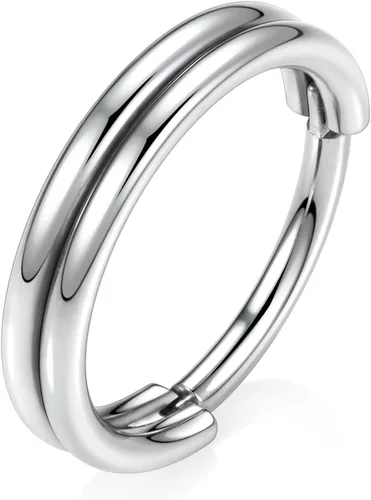Vista 22 de Anillo Clicker de Acero Quirúrgico 316L para Tabique Nasal, Aro para Nariz, Aro Durmiente, Pendiente de Aro, Hélix, Rook, Conch, Cartílago, Daith