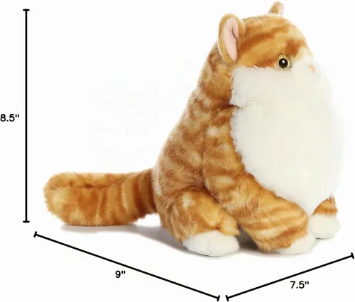Vista 4 de Aurora - Gatos gordos - Gatito atigrado Butterball de 9.5 pulgadas