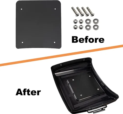 Vista 3 de Kit de placa base metálica interna para paquete de viaje, corte láser para Harley Touring Razor Chopped King Tour Pak 2014+