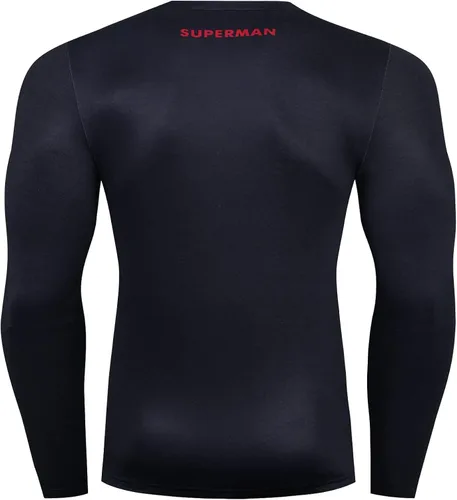 Vista 2 de Beilier Camiseta de compresión de manga larga con estampado 3D de Super-Hero