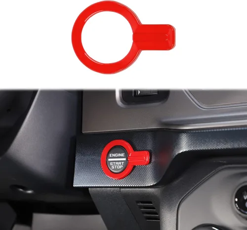 Vista 9 de Compatible con Ford Bronco Anillo de cubierta para botón de arranque del motor de la consola central Compatible con Ford Bronco 2021 2022 2023 2024