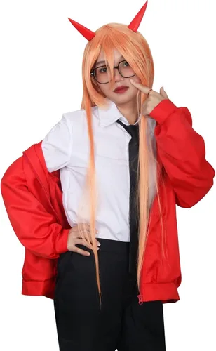 Vista 5 de Disfraz de hombre de motosierra Makima Reze Power para cosplay, uniforme para mujeres y niñas, camisa de anime de Halloween, pantalones, chaqueta