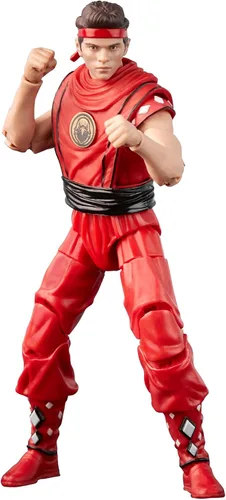 Vista 2 de Hasbro Power Rangers x Cobra Kai Lightning Collection Morphed Miguel Díaz Red Eagle Ranger Figura de 6 pulgadas
