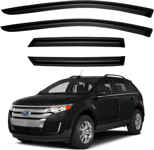 Vista 240 de YQAUTEC - Viseras para ventana, protectores contra la lluvia, compatibles con Subaru WRX 2015-2021, deflectores de viento para ventanas, viseras