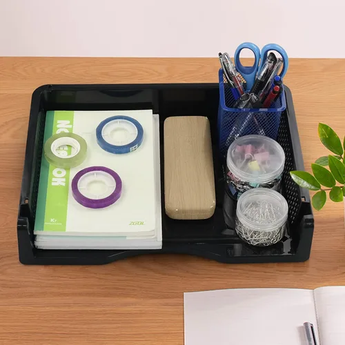 Vista 7 de Wekioger Bandeja organizadora de papel de plástico, cesta apilable