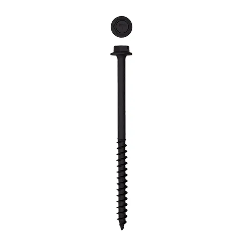 Vista 11 de Tornillos de retraso de madera estructural con cabeza hexagonal exterior de 1/2 "x 5" Powerlags Hex (25 EA)