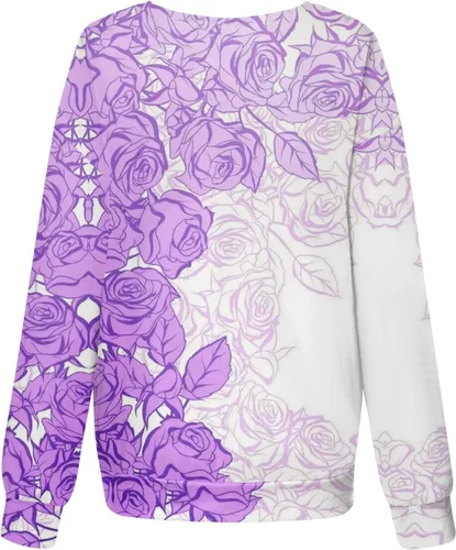 Vista 3 de Camisetas de manga larga para mujer, con cuello con cremallera, camisetas estampadas, blusas de moda, ajustadas, sudaderas elásticas