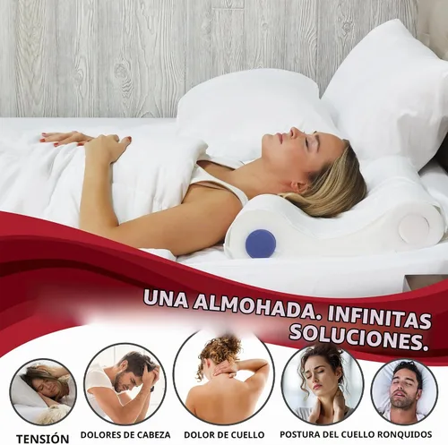 Vista 2 de Almohada cervical ajustable para aliviar el dolor de cuello, dormir de lado