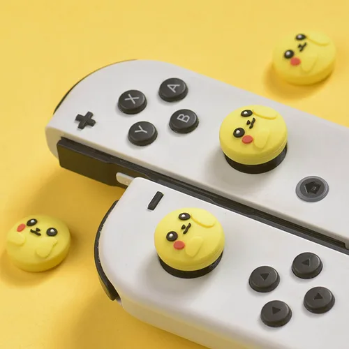 Vista 2 de Tapas de agarre para el pulgar para Nintendo SwitchOLEDSwitch Lite, 4 piezas Joycon agarre de pulgar lindos accesorios para Nintendo Switch Lite