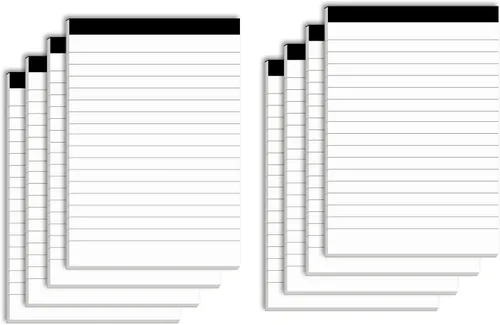 Vista 12 de 6 piezas de recambios para bloc de notas de 3 x 5 pulgadas, mini cuaderno de notas en blanco con 30 hojas cada bloc, papel rayado de reglas