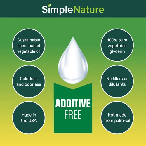 Vista 4 de Simple Nature Glicerina vegetal 100% pura, 2 galones, natural pura de grado alimenticio y cosmético para cuidado de la piel, cuidado del cabello