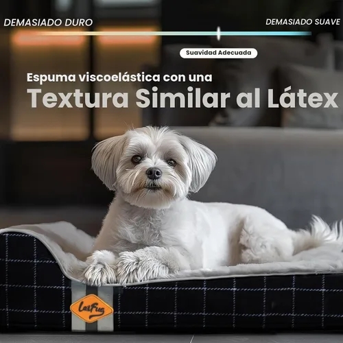 Vista 2 de Laifug Cama ortopédica de espuma viscoelástica para perros con forro duradero a prueba de agua y funda extraíble lavable (grande