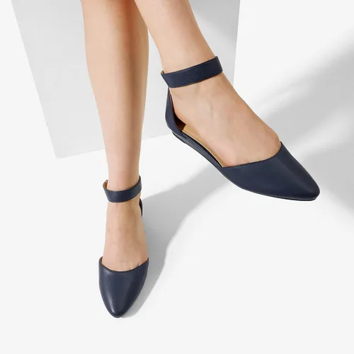 Vista 8 de Dream Pairs Zapatos de mujer con correa para tobillo, tacón bajo de cuña