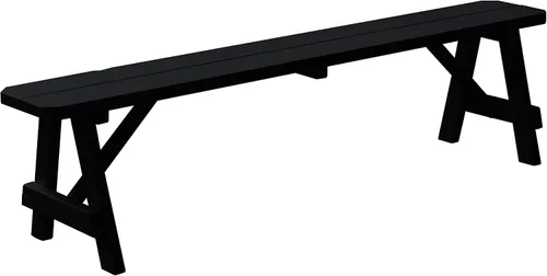 Vista 90 de Furniture Barn USA Pine - Banco tradicional de 2 pies, color negro