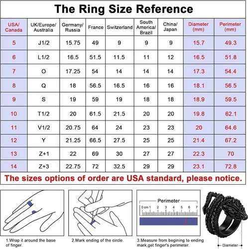 Vista 6 de FaithHeart Anillos de dragón punk para hombres y mujeres, acero inoxidable, chapado en oro de 18 quilates, joyería de mitología nórdica con delicado