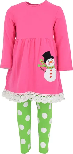 Vista 6 de Unique Baby Conjunto de 5 leggings a juego para niñas de 3 piezas