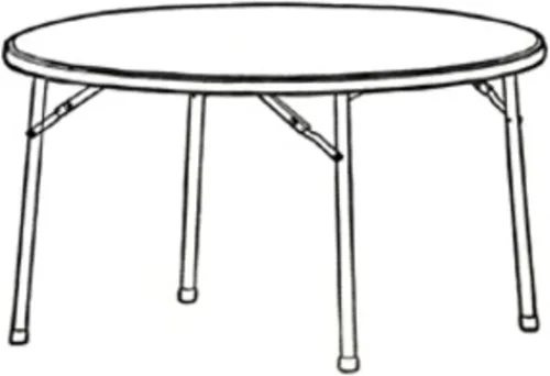 Vista 6 de Lorell Mesa de banquete, 48 x 48 x 29-1/4 pulgadas, platino