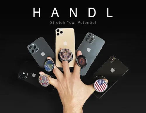 Vista 6 de HANDL New York: Black Pearl - Colección Handl O Sparkl - Agarre y soporte para teléfono inteligente