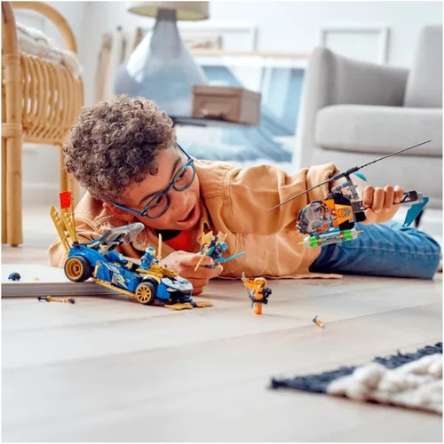 Vista 8 de LEGO Ninjago Jay y NYA's Race Car EVO 71776 Kit de construcción (536 piezas)