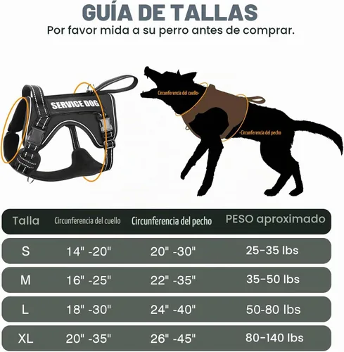 Vista 7 de WINSEE Arnés táctico para perro, arnés sin tirones para perros medianos y grandes con asa y Molle, arnés de servicio militar para perros pequeños
