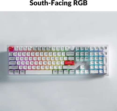 Vista 8 de Keychron Q6 Pro Teclado mecánico personalizado Bluetooth de tamaño completo para Mac Windows Linux, perilla programable QMKVIA de aluminio completo