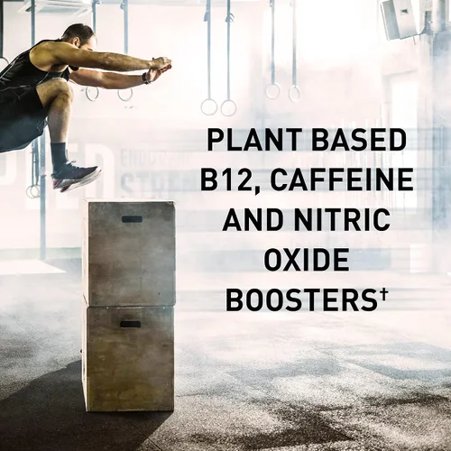 Vista 2 de Garden of Life Sport - Polvo orgánico a base de plantas Energy + Focus para antes de entrenar, sabor zarzamora. Preentrenamiento limpio con 3 oz