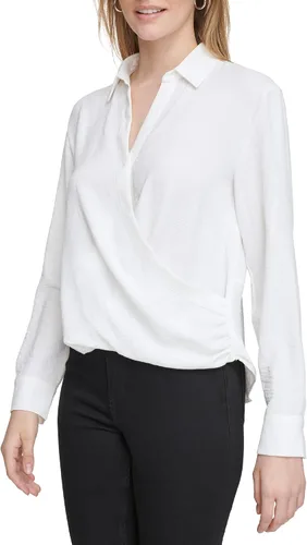 Vista 4 de Calvin Klein Blusa de manga larga para mujer