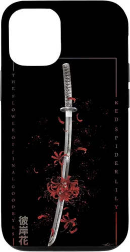 Vista 28 de Higanbana o Spider Lily con anime Samurai Sword - Carcasa estética para iPhone 17