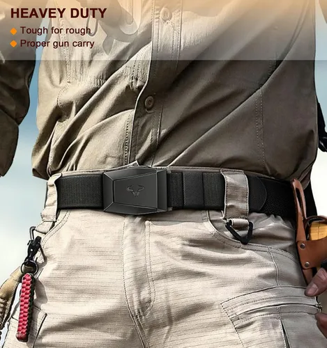 Vista 7 de BULLIANT Cinturón táctico para hombre, cinturón de trabajo militar de nailon de 1.5 pulgadas con hebilla de liberación rápida resistente