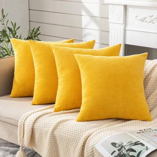 Vista 55 de GAWAMAY - Juego de 2 fundas de almohada decorativas cuadradas de 16 x 16 pulgadas, fundas de almohada de felpilla súper suaves estilo granja