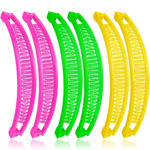 Vista 8 de WILLBOND 6 Piezas Pinzas de Plátano para Cabello Peines Sujetadores Pinzas Clásicas de Cabello con Forma de Banana Pinzas con Forma de Pez para Cola