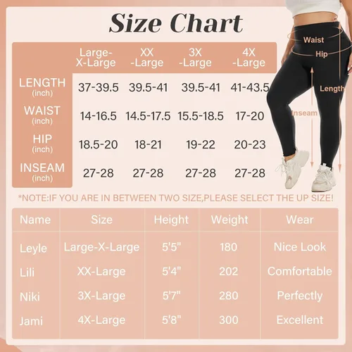 Vista 5 de HLTPRO Leggings con forro polar de talla grande para mujer con bolsillos, pantalones de yoga de cintura alta térmicos negros para entrenamiento