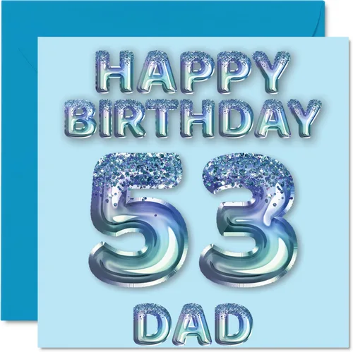 Vista 282 de Stuff4 Tarjeta de primer cumpleaños para niños, globo de fiesta con purpurina azul, tarjetas de feliz cumpleaños para niño de 1 año, nieto, hijo, 57