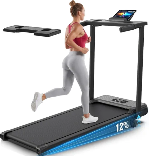 Vista 9 de FUNMILY Almohadilla para caminar de 3.5HP con inclinación - Cinta de correr Rosa Pro