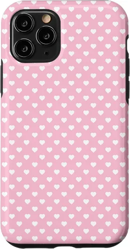 Vista 29 de Hearts Pattern Light Pink White Valentine Case for iPhone 17