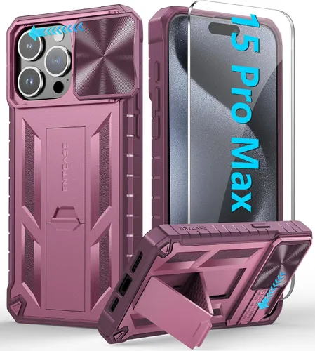 Vista 25 de FNTCASE for iPhone 11-Pro Phone Case: Military Grade Drop Proof Mobile Cover with Kickstand & Slide Rugged Shockproof Bumper Heavy Duty Protector
