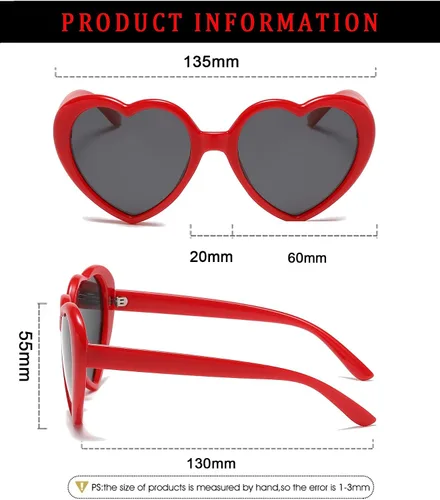 Vista 6 de ZIMUSUN Lentes de sol polarizados en forma de corazón para niñas, de 3 a 10 años, protección UV400