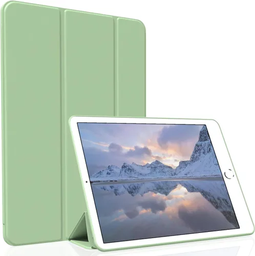 Vista 8 de Funda para iPad Air 2 (2.ª generación) de 9.7 pulgadas, ligera, delgada, función de reposo/activación automática con soporte de triple pliegue