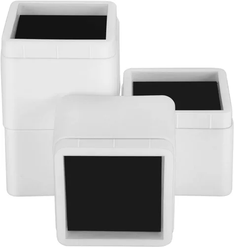 Vista 13 de BTSD-home Elevadores de cama de 2 o 4 pulgadas, resistentes, apilables, elevadores de muebles para sofá, mesa, silla, cama, bloques de elevadores