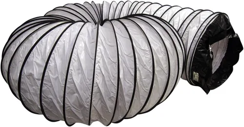 Vista 6 de Rubber-Cal Manguera de conducto de ventilación "Air Ventilator White" (totalmente estirada) - 4 pulgadas por 25 pies