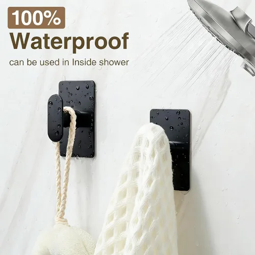 Vista 5 de pickpiff Ganchos adhesivos para toallas para baño: colgador de pared extra fuerte de 20 libras para ducha, cocina, casa rodante, apartamento