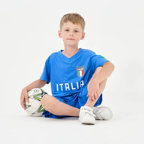 Vista 5 de BDONDON Camisetas de fútbol para niños y niñas, trajes de camiseta de entrenamiento de fútbol para niños y niñas, uniformes