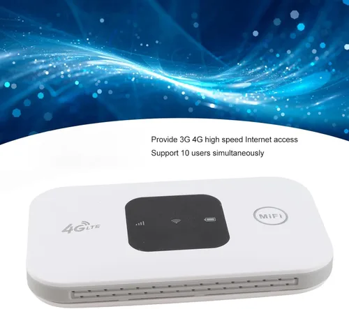 Vista 2 de Router WiFi móvil 4G LTE desbloqueado con ranura para tarjeta SIM para viajes globales (no para las Américas excepto) Dispositivo portátil